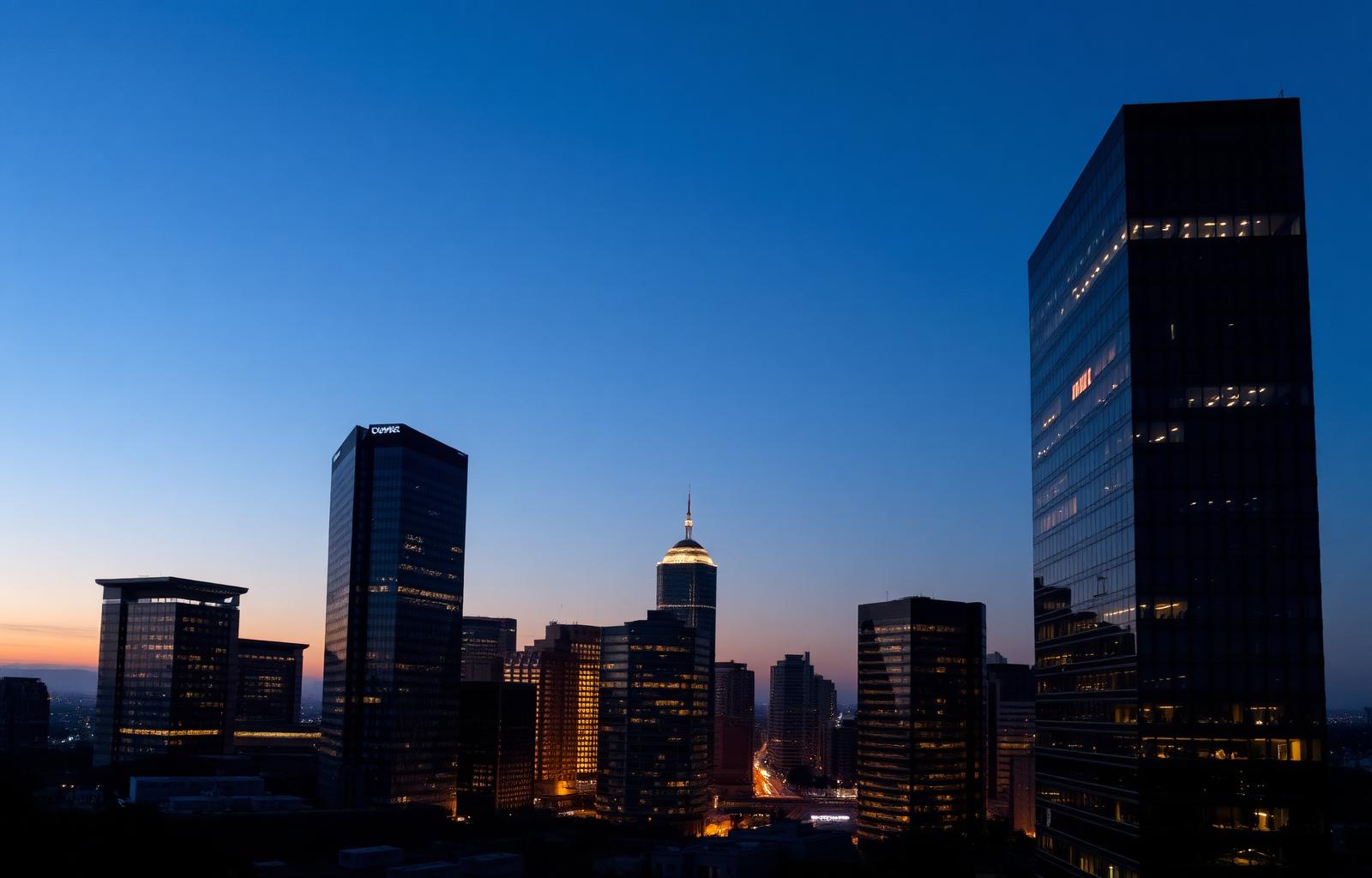 Johannesburg skyline at dusk
